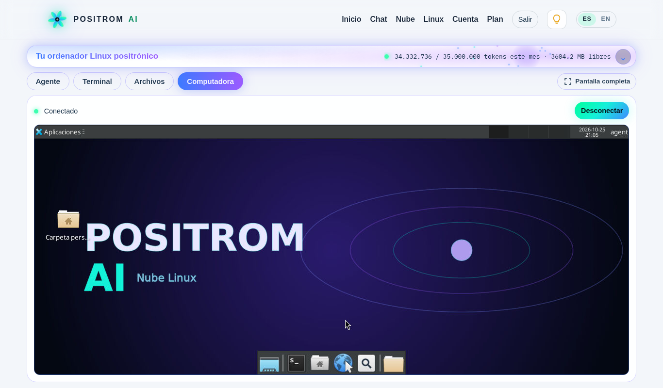 Positrom: un bot de IA con su propio ordenador Linux en la nube que hace tareas por ti