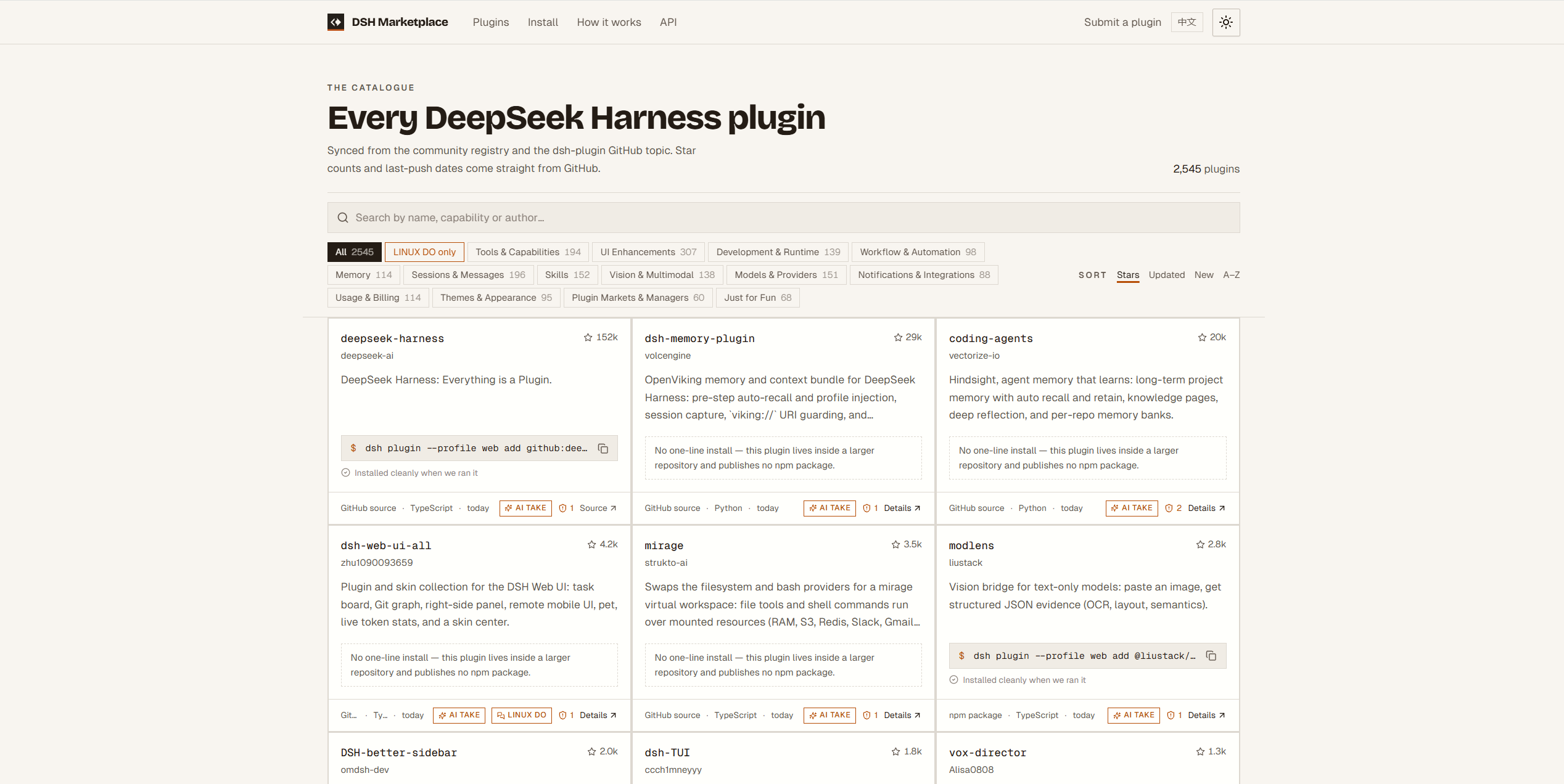 He recopilado más de 2500 plugins para DeepSeek Harness en un solo marketplace