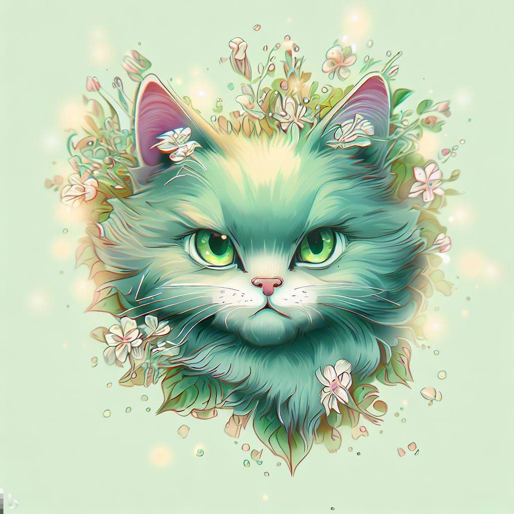 Vintage cat head
